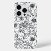 Hellebores in zwart-wit Case-Mate iPhone case (Achterkant)