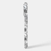 Hellebores in zwart-wit iPhone hoesje (Linkerkant)