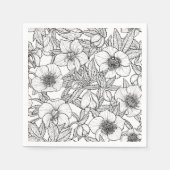 Hellebores in zwart-wit servet (Voorkant)