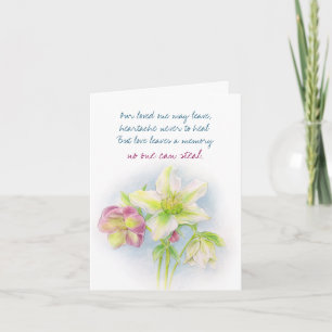 Helleborus bloem condoleances sympathiekaart kaart