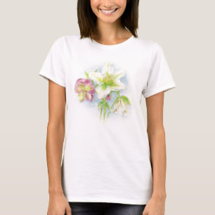 Helleborus bloemen kunst T-shirt