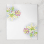 Helleborus waterverf kunst bruiloft gast plaats ka (Buitenkant ongevouwen)