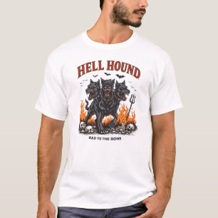 Hellehond Cerberus – Donkere Gotische Mythe Kunst T-shirt