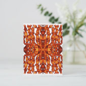 Hellfire Skulls Abstract Briefkaart (Staand voorkant)