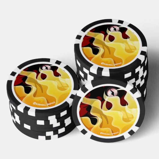 Hellfire The Devil's Eye Poker Chip (Opstapeling)