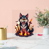 Hellhound Husky Dog Acryl Bord (Huwelijk)