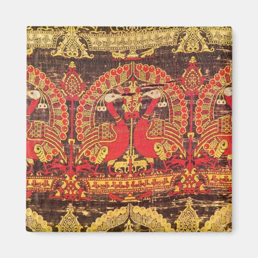 helling met pauw-motif en koufic-inscriptie magneet (Voorkant)