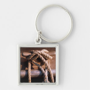 Helling verbonden met een Stropdas van een boot Sleutelhanger