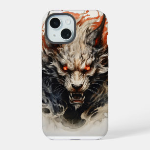 Hellish Beast Ink Schilderij iPhone 15 Hoesje