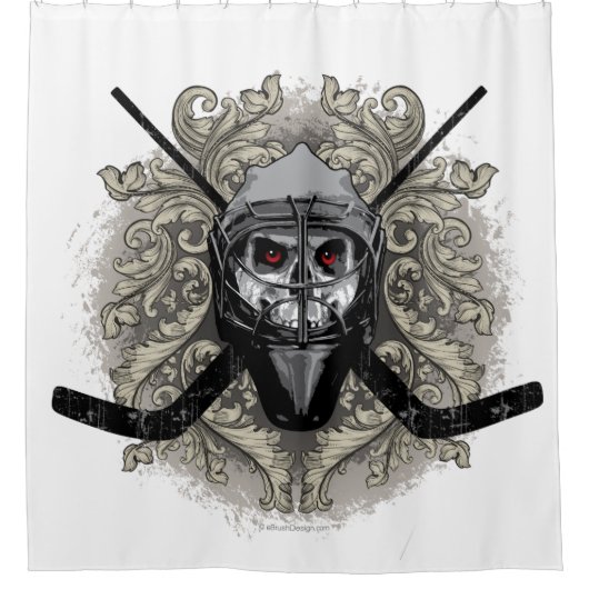 Hellish Hockey Goalie Douchegordijn (Voorkant)