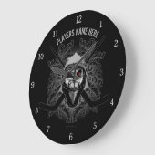 Hellish Hockey Goalie Large Clock Grote Klok (Hoek)