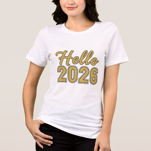  Hello 2026 Couple Matching T-Shirts (Recto)