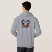 Hello 2026 Dual Dragon Fire Pullover Hoodie (Dos entier)