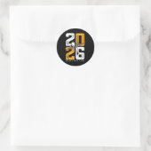 Hello 2026 Happy New Year 2026 New Year's Eve Part Ronde Sticker (Tas)