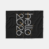 Hello 2026 Happy New Year Fireworks Celebration  Fleece Deken (Voorkant (Horizontaal))