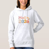 Hello 2026 Hoodie – Faux Yarn Cozy Pullover Gift (Devant)