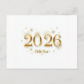 Hello 2026 Invitation –Elegant New Year Party Card (Devant)