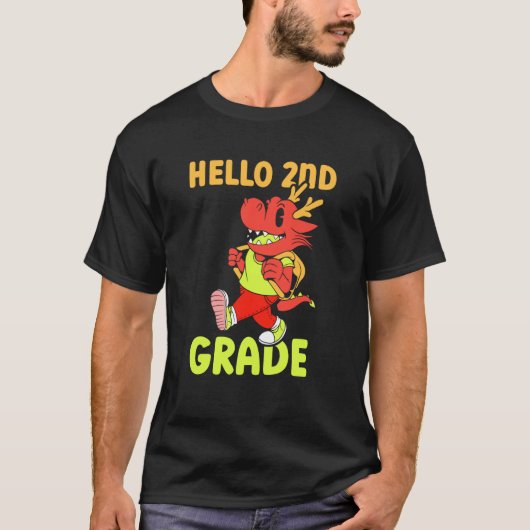 Hello 2Nd Grade School Second Teacher Grader T-shirt (Voorkant)