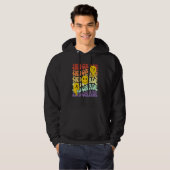 Hello 2nd Second Grade Teacher Back To School Retr Hoodie (Voorkant volledig)