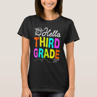Hello 3rd Grade First Day Of School  Back To Schoo T-shirt