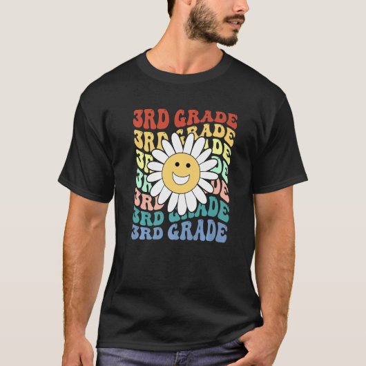 Hello 3rd Third Grade Teacher Back To School Retro T-shirt (Voorkant)