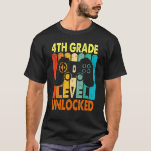 Hello 4th Grade Level Unlocked Video Game Back To T-shirt