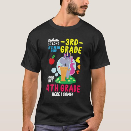 Hello 4th Grade Teacher Student Back To School Uni T-shirt (Voorkant)