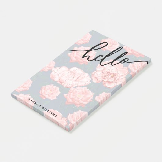 HELLO Ajouter votre nom Post-it Notes (Incliné)
