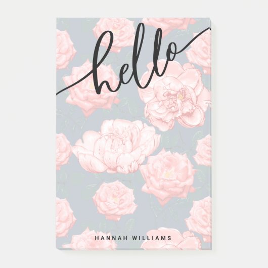 HELLO Ajouter votre nom Post-it Notes (Devant)