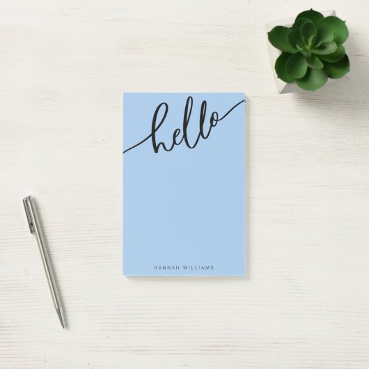 HELLO Ajouter votre nom Post-it Notes (Bureau)