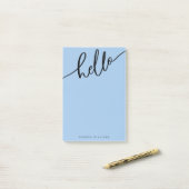 HELLO Ajouter votre nom Post-it Notes (Sur un bureau)