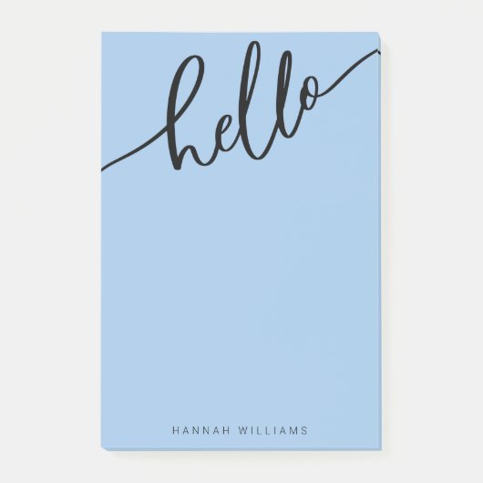 HELLO Ajouter votre nom Post-it Notes (Devant)