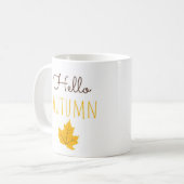 Hello Autumn Maple Leaf Coffee Mug for Cozy Fall (Devant gauche)