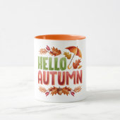 Hello Autumn Two-Tone Mug | Cozy Fall Gift (Centre)