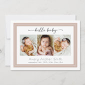 Hello Baby 3 Faire-part de naissance de script pho (Devant)