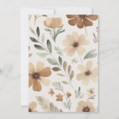 Hello Baby Boho Neutral Bunny Kaart (Achterkant)