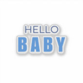 Hello Baby boy Shower Sticker (Devant)