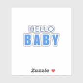 Hello Baby boy Shower Sticker (Feuille)