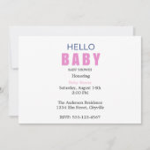 Hello Baby Emma Shower Invitation (Devant)
