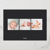 Hello Baby Gold Foil Faire-part de naissance photo (Verso)