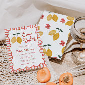 Hello Baby Lemon Baby Shower Invitation