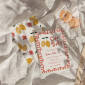 Hello Baby Lemon Baby Shower Invitation