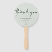 Hello Baby Minimalist Baby Shower Handwaaier (Achterkant)