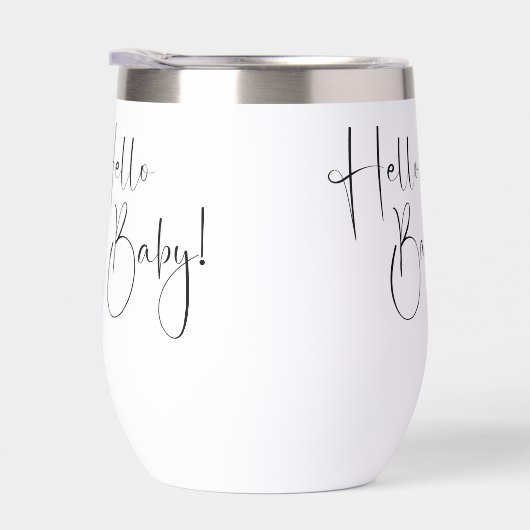 Hello Baby Modern Script Baby shower (Droite)