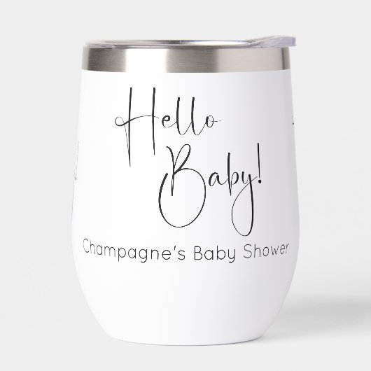 Hello Baby Modern Script Baby shower (Gauche)