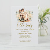 Hello Baby Neutral Mama And Baby Kaart (Staand voorkant)