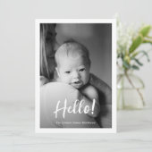 Hello Baby Photo Faire-part de naissance (Debout devant)