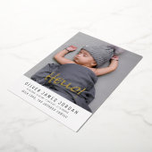 Hello Baby Photo Faire-part de naissance moderne É (Rotation)