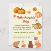 Hello Baby Pumpkin Fall Baby Shower Invitation (Devant)