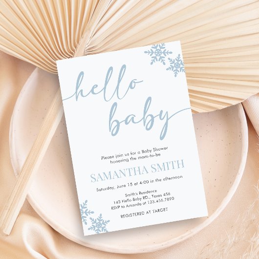 Hello Baby Shower Invitation